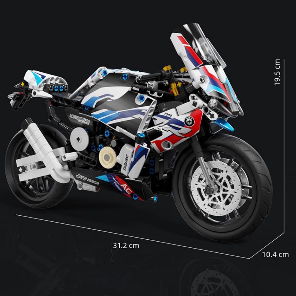 Bộ Đồ Chơi Lắp Ráp Xe Mô Tô bmw 1000rr 589 / t3042