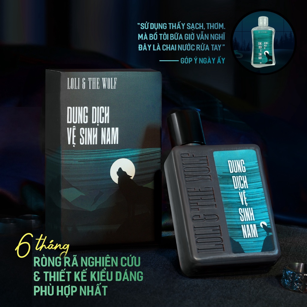 Dung Dịch Vệ Sinh Nam Loli The Wolf Chai 80ml Hương Thơm Nam Tính Khử Mùi Tốt Chính Hãng