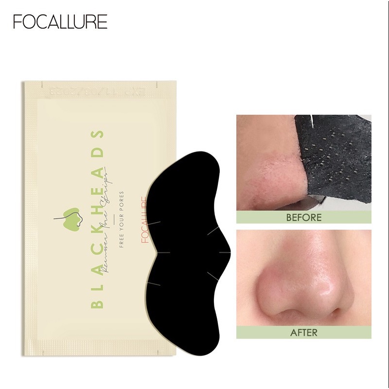 Miếng dán lột mụn mũi FOCALLURE làm sạch sâu giảm mụn đầu đen cho vùng mũi 2.2g FA171