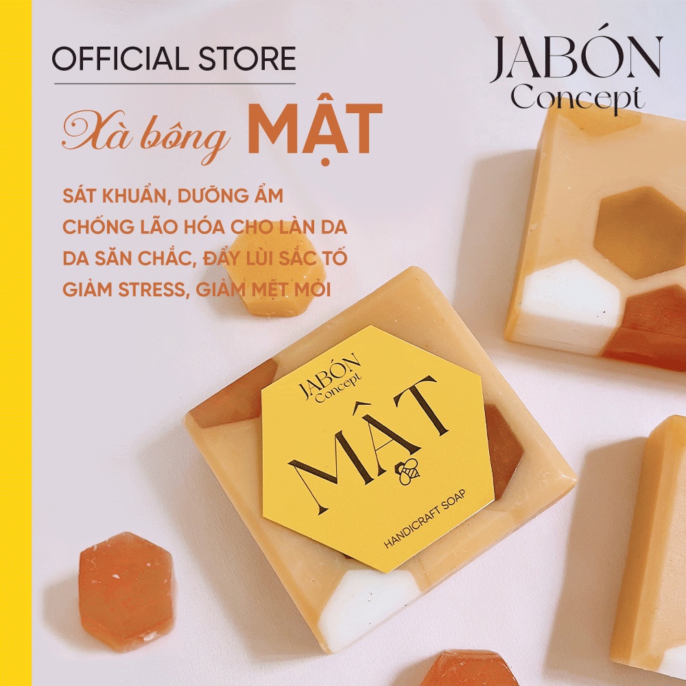 Xà Bông Organic MẬT ONG 100gram Tinh Dầu Ylang Dưỡng Ẩm Tự Nhiên Jabón Concept