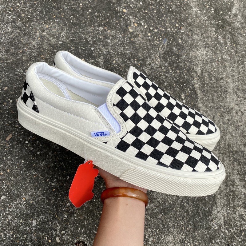 Giày thể thao sneaker Vans old ship on vans lười caro dán bản cao cấp full bill+full box bản 1:1 HOT nhất 2023
