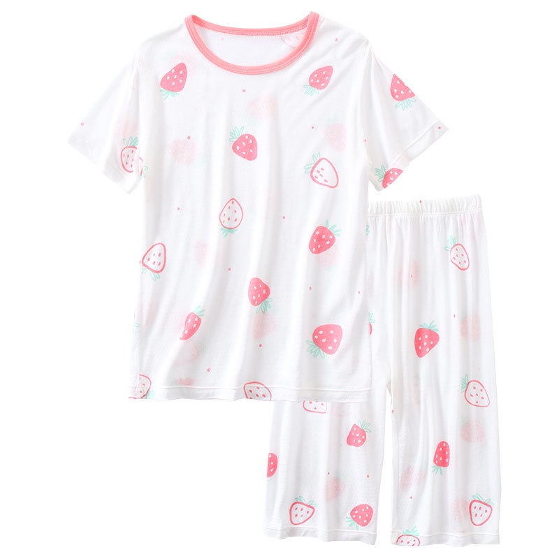 Bộ Đồ Ngủ Tay Ngắn Mỏng Thoáng Khí Phong Cách Mới Cho Bé Gái-KAD