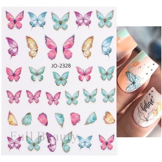 Sticker Dán Móng Hình Bướm 3d