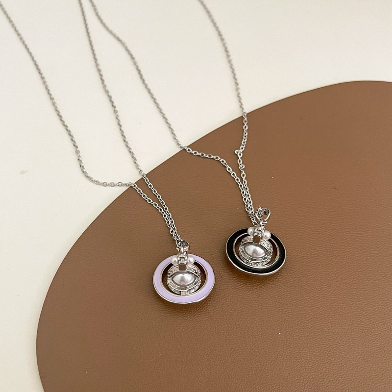 Vòng cổ Mặt Hành Tinh Không Màu Thiết Kế niche