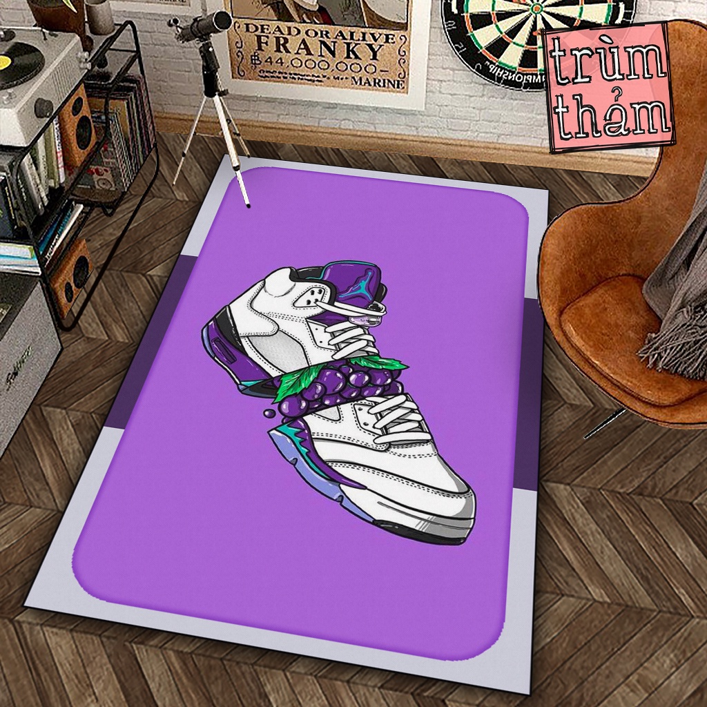 Thảm Trang Trí Jmcase N,Ike Jordan Vintage Sneaker Giày Thể Thảo X Decor Phòng Ngủ Phòng Khách Văn Phòng