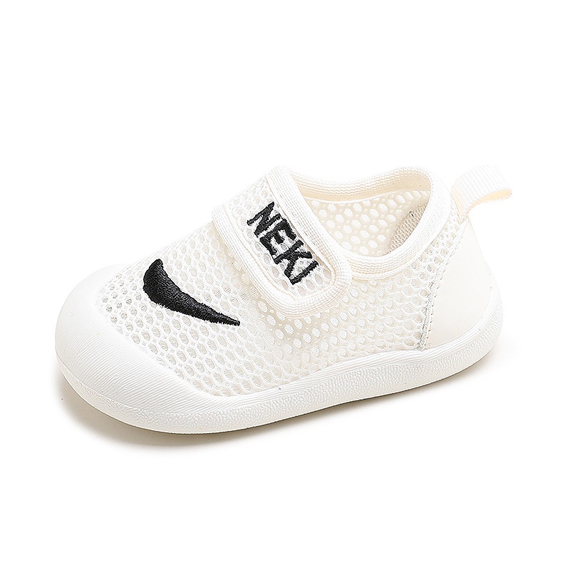 Giày tập đi cho bé trai trẻ em phối lưới thoáng khi bốn mùa đế mềm chống trượt quai ngang êm chân