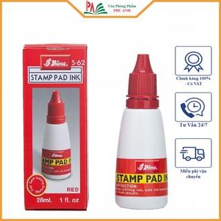 Mực Đóng Con Dấu Shiny S61 S62 S63 Mực Đổ Con Dấu Mực siêu đẹp màu đỏ