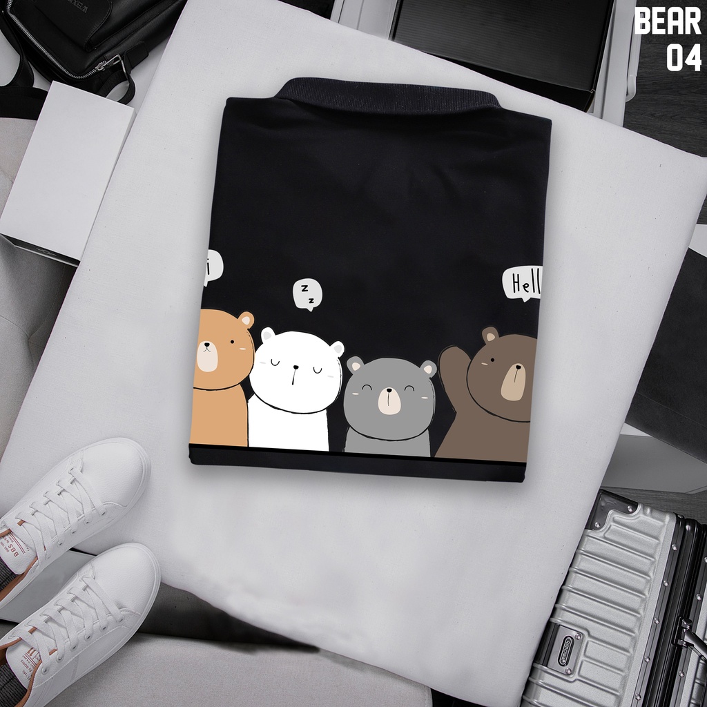 Áo Polo Cổ Bẻ Bear Cute Vải Xịn Fullbox, Thoáng Mát Thấm Hút Mồ Hôi Chuẩn Form Sang Trọng - BEAR 04