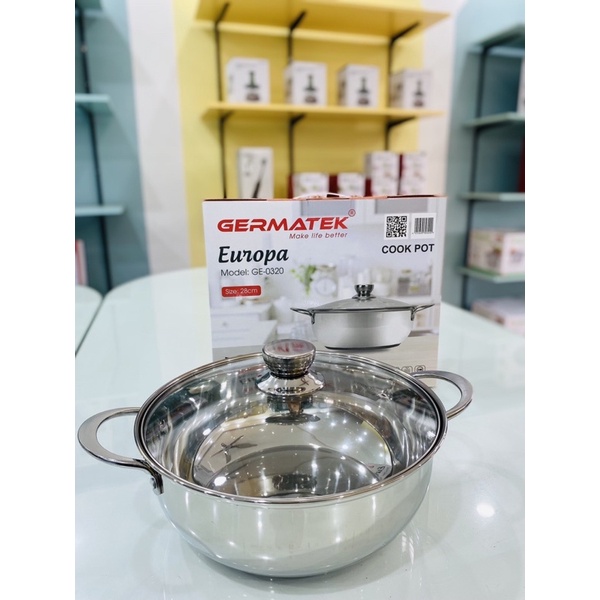 Nồi lẩu inox cao cấp 3 đáy 28cm
