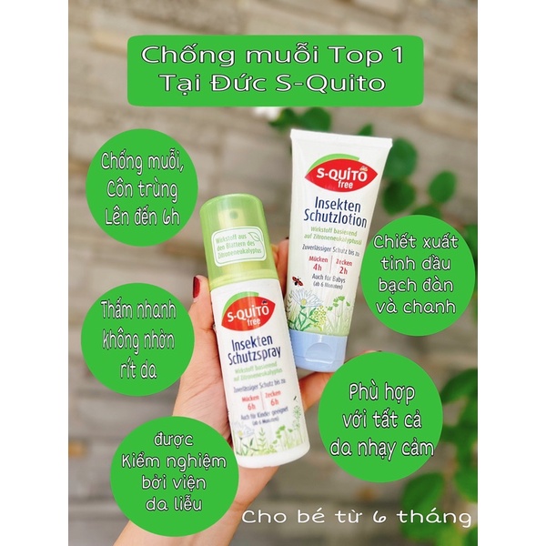 Xịt chống muỗi và côn trùng S Quito Đức - ShopLam