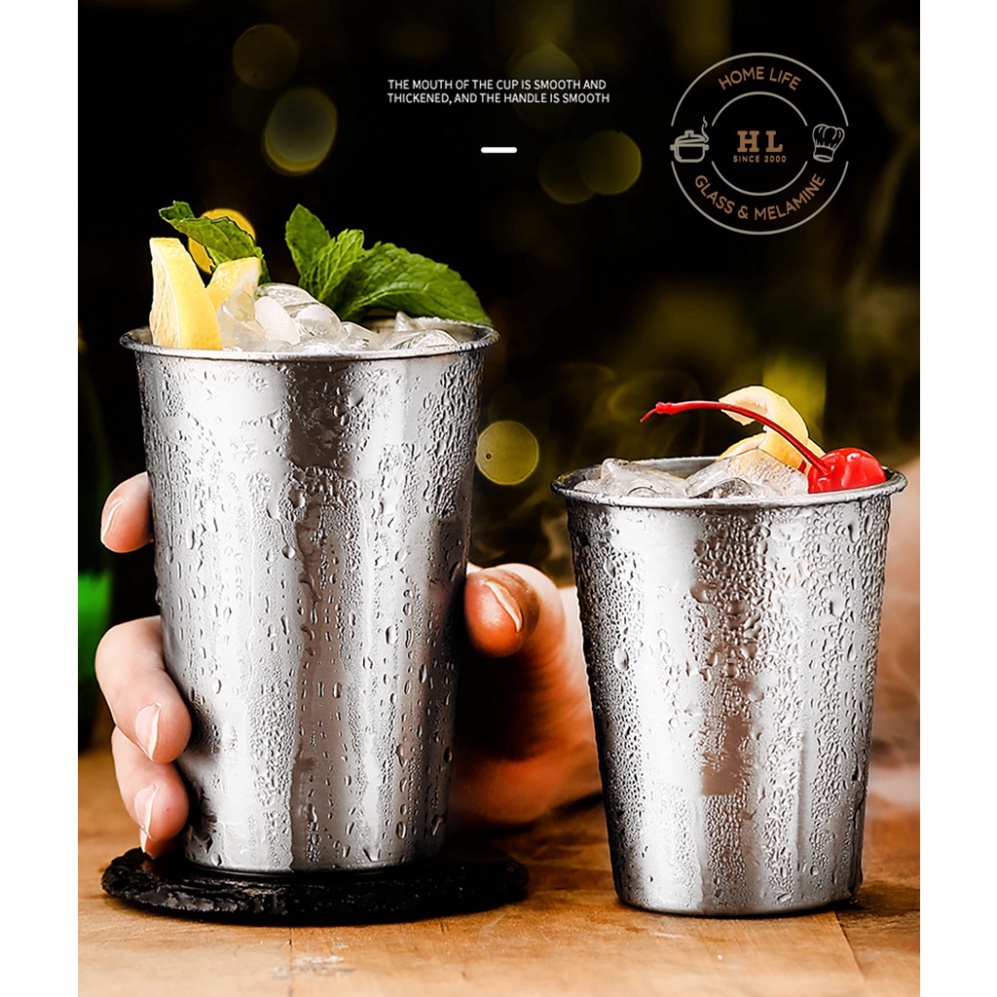 Cốc inox korea | Ly Inox 304 phù hợp xử dụng cho trẻ con - quán ăn phong thái korea Japan ( Hàng in trước ) , đồ gia dụn