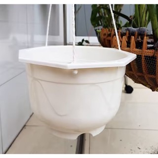 Combo 10 chậu treo sóng kèm dây, chậu treo nhựa trồng cây