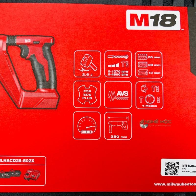 Máy khoan be tong  Milwaukee M18 BLHACD26