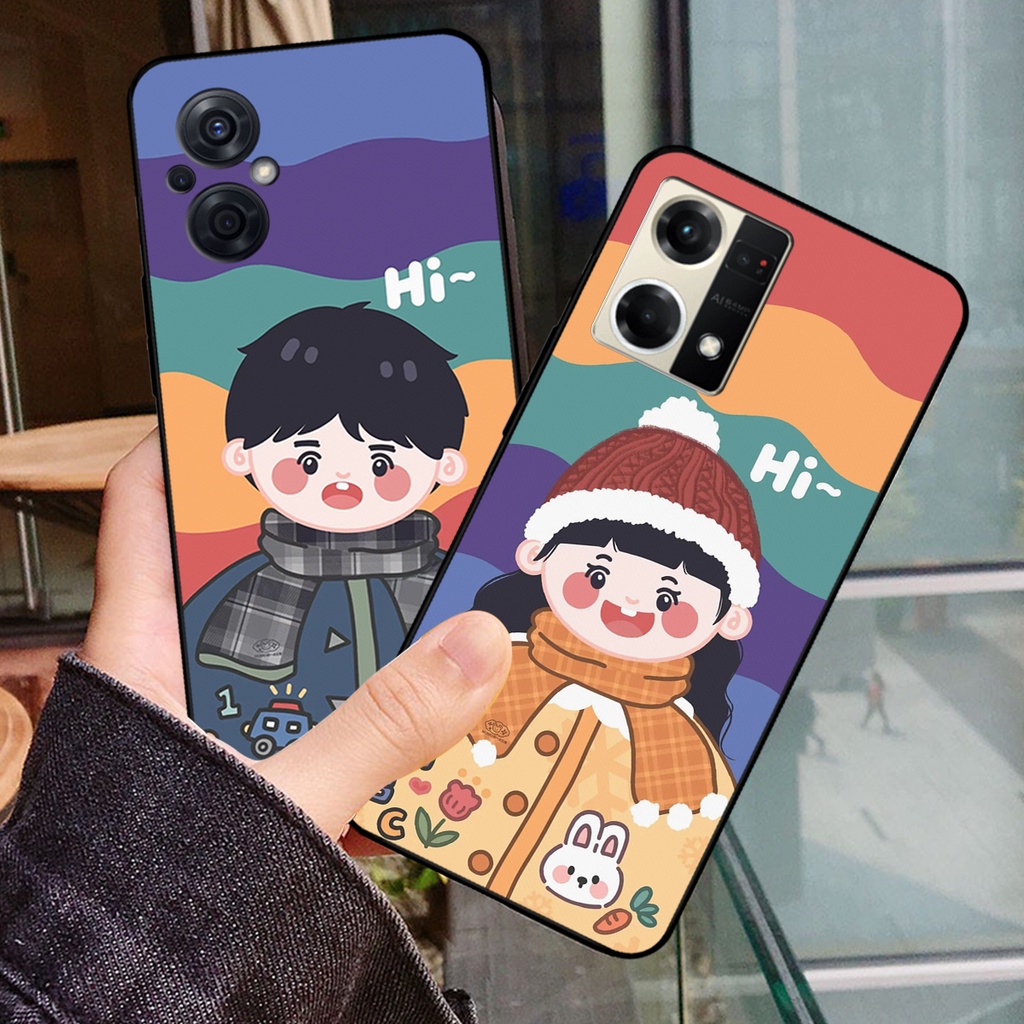 Ốp lưng Oppo Reno 8 4G / Reno 8Z 5G / Reno 8 5G in hình dành cho các cặp đôi couple đáng yêu dễ thương