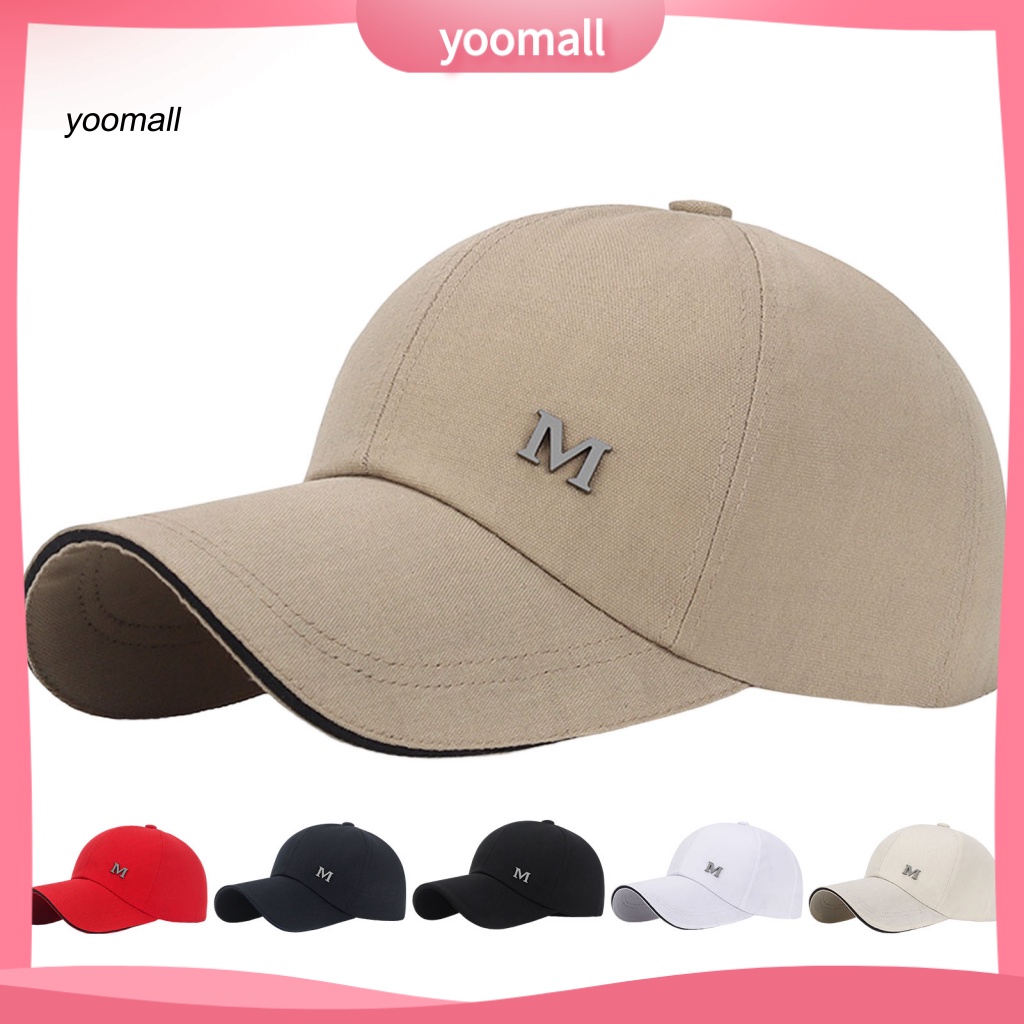 / Yo / Mũ Lưỡi Trai Điều Chỉnh Được Màu Trơn Trang Trí Mùa Hè Dành Cho Nam