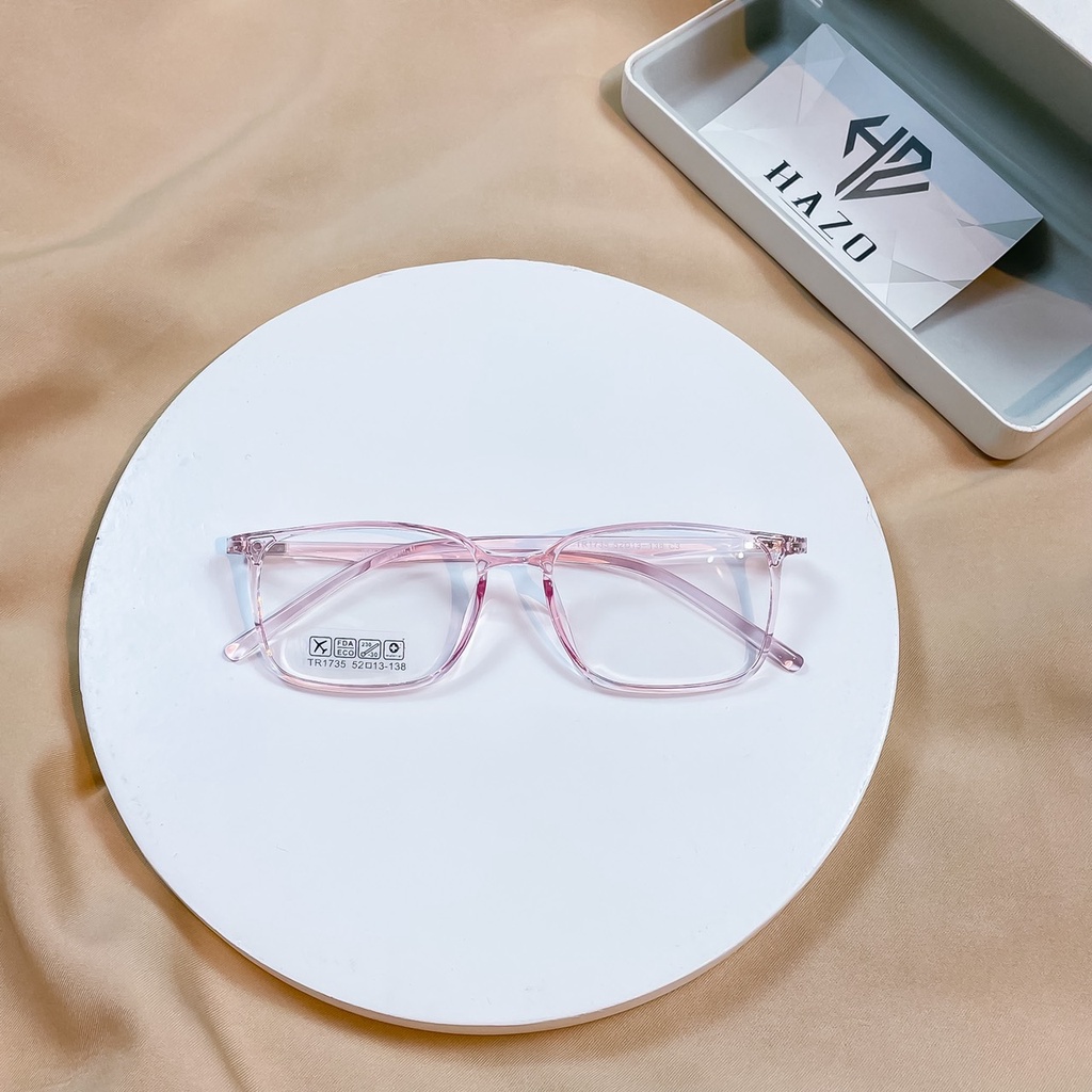 Mắt Kính Gọng Cận Dẻo Hàn Quốc Form Vuông Lyly Tr1735 K689 Kiểu Dáng Trẻ Trung Hiện Đại - Hazo