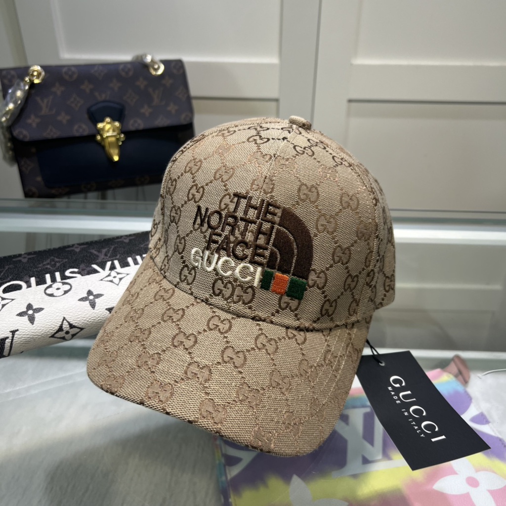 Mũ Lưỡi Trai Thêu Logo GG X TNF 23ss Sang Trọng