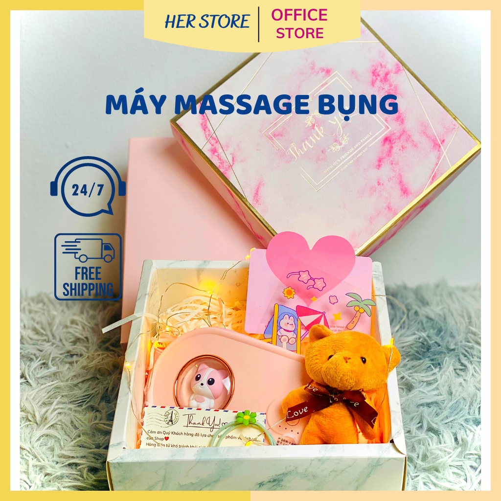 Đai chườm nóng bụng kinh Herlife, Máy massage bụng kinh giúp giảm đau bụng kinh nguyệt, làm ấm tử cung cho phụ nữ đến kì