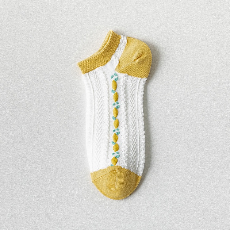 Đôi Vớ Thuyền Bằng Vải Cotton In Hình Trái Cây Thời Trang Xuân Hè Dành Cho Nữ