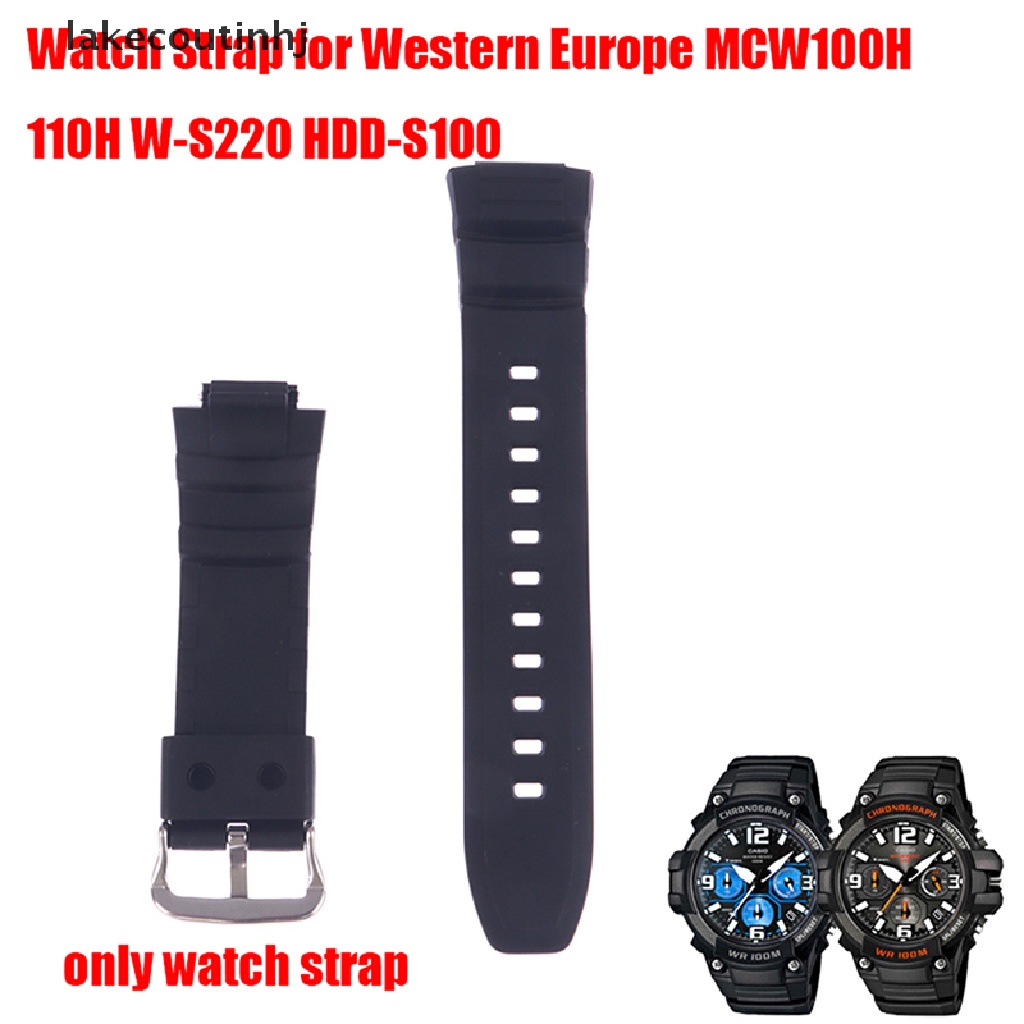 1 Dây Đeo Cao Su Cho Đồng Hồ Casio MCW-100H MCW-110H W-S220 HDD-S100