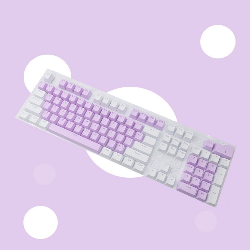 Set 104 Nút Bàn Phím Bằng Nhựa ABS In Hình Hoa Hướng Dương Cho Máy Tính