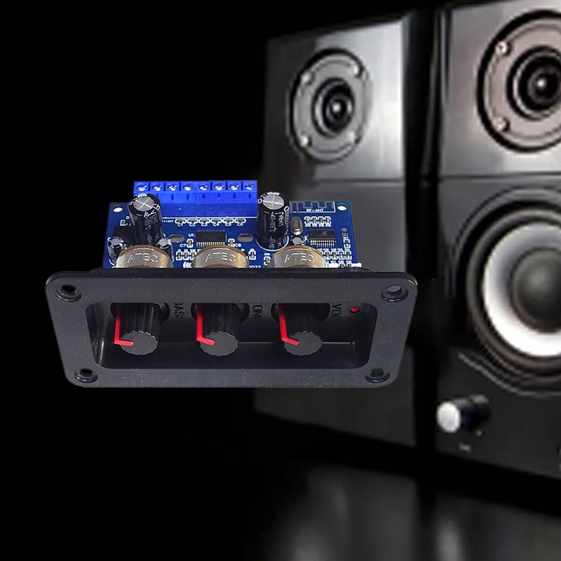Bảng Mạch Khuếch Đại Âm Thanh BT5.0 2.1 + Cáp AUX + Bảng Mạch Điều Khiển Từ Xa DC12-20V 2X25W + 50W