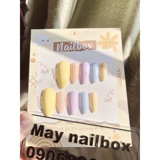 Móng trơn Mix màu - nailbox - móng thiết kế