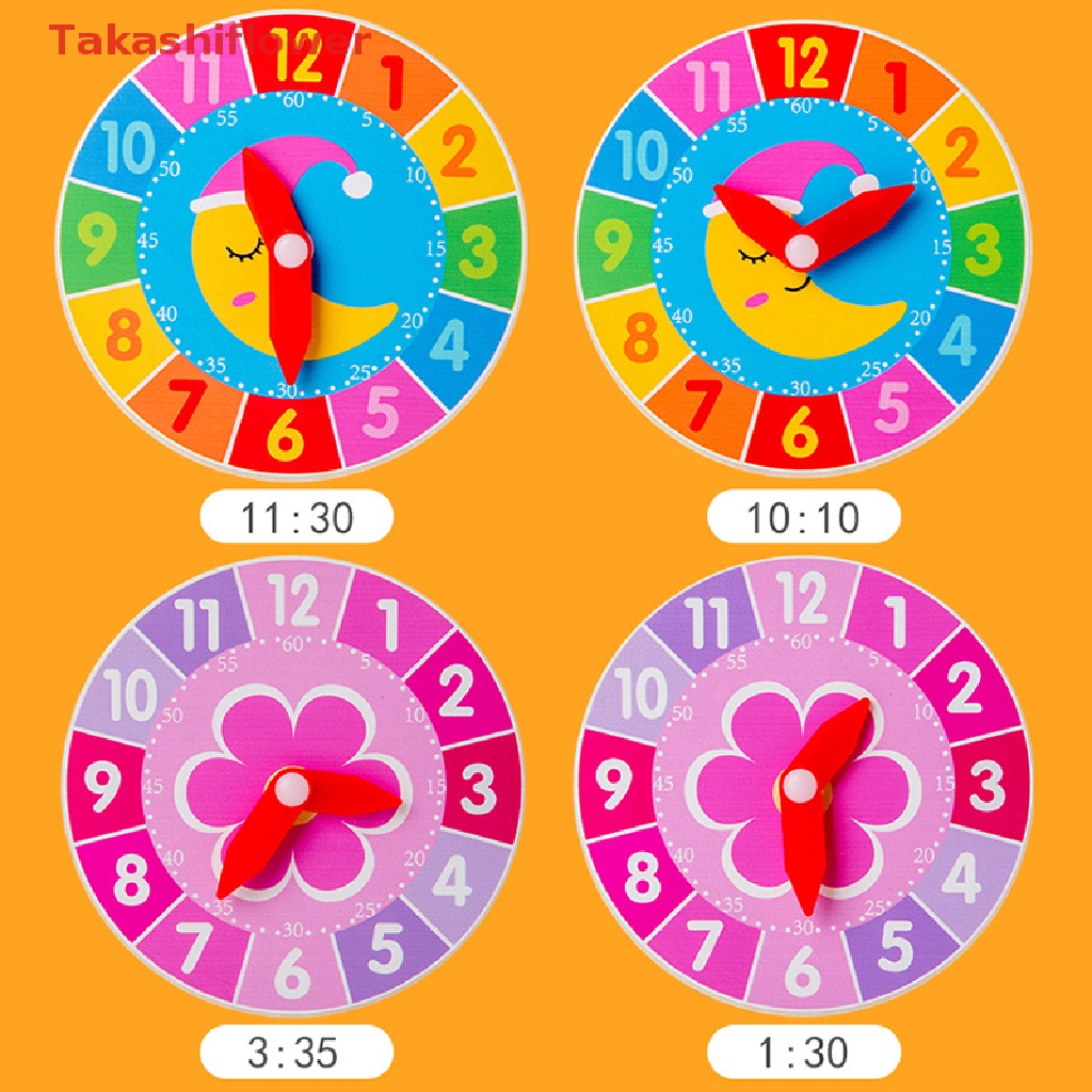 (Takashiflower) Đồng Hồ Đồ Chơi Bảng Hoạt Động Cảm Biến Montessori DIY Cho Bé