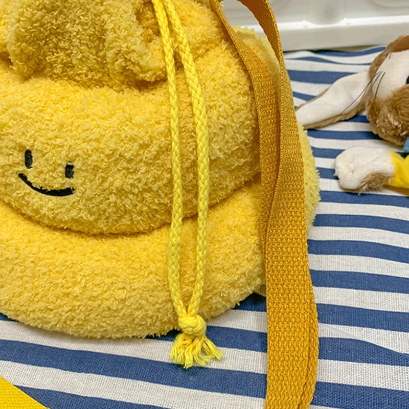 Túi Đeo Chéo Dây Rút Hình Poop Hoạt Hình Dành Cho Nữ