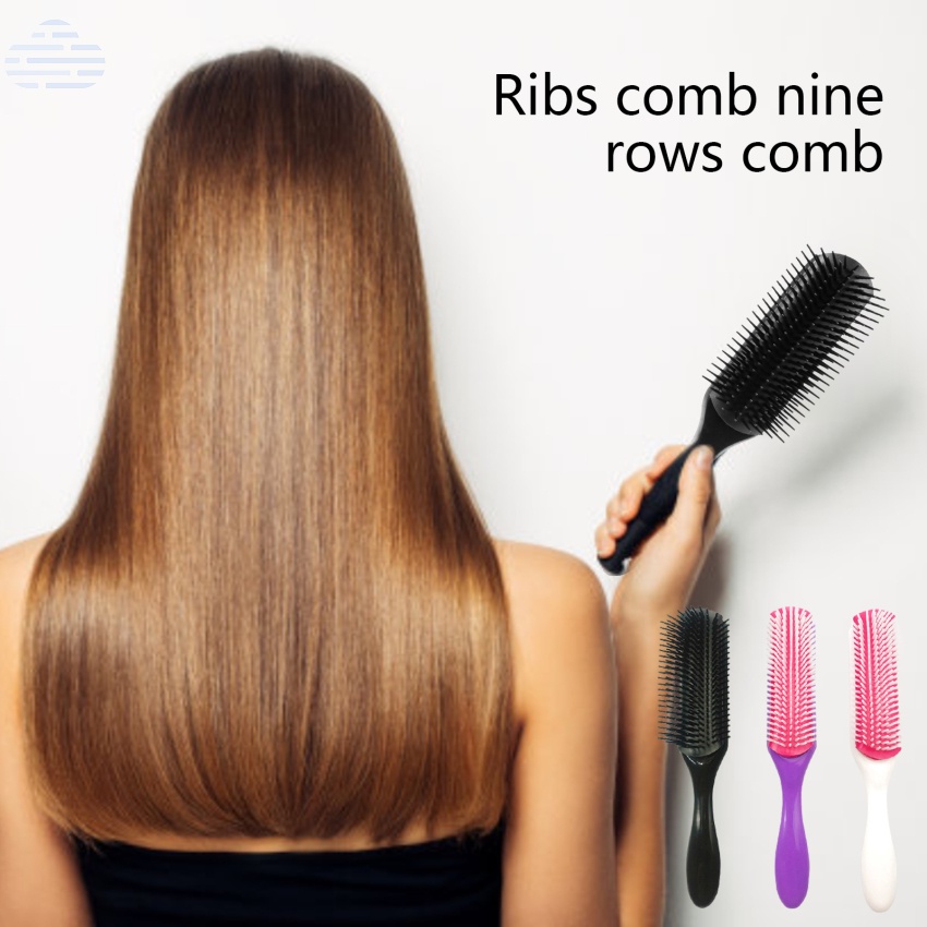 Lược Chải Tóc Xoăn Thẳng 9 Hàng Có Thể Tháo Rời Cho Salon Làm Tóc Tại Nhà