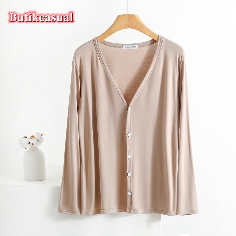Áo Sơ Mi cardigan Mỏng Tay Dài Dáng Rộng Thời Trang Xuân Hè 2023 Cho Nữ