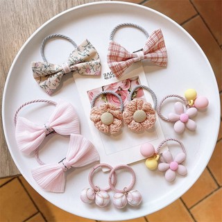 Set 10 Dây Cột Tóc Co Giãn Đáng Yêu Cho Bé Gái