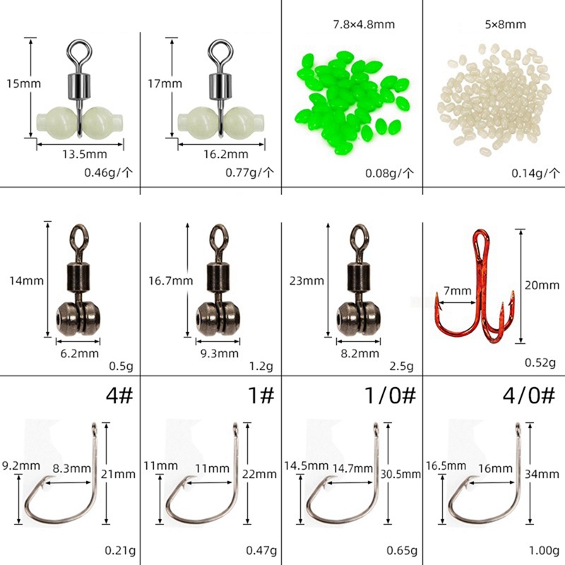 Set 303 Mồi Giả Nhử Cá Mềm Kèm Móc Câu