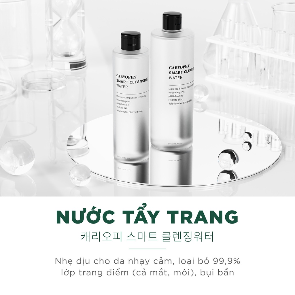 Nước tẩy trang làm sạch da ngăn ngừa mụn Caryophy Smart Cleansing Water (300ml 500ml)