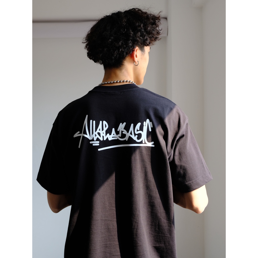 Áo thun vải dày in logo Graffity All The Basic - Đen