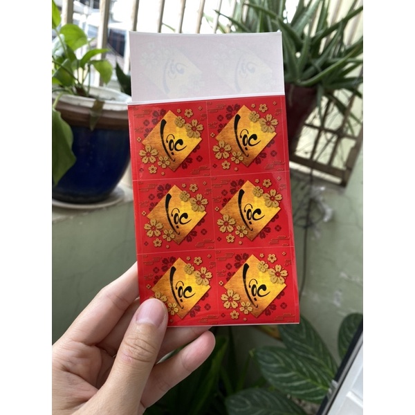 Tem nhãn trang trí Phúc Lộc - Tài Lộc mừng năm mới - Happy New Year Sticker - Tem cán màng @gocdoquyen