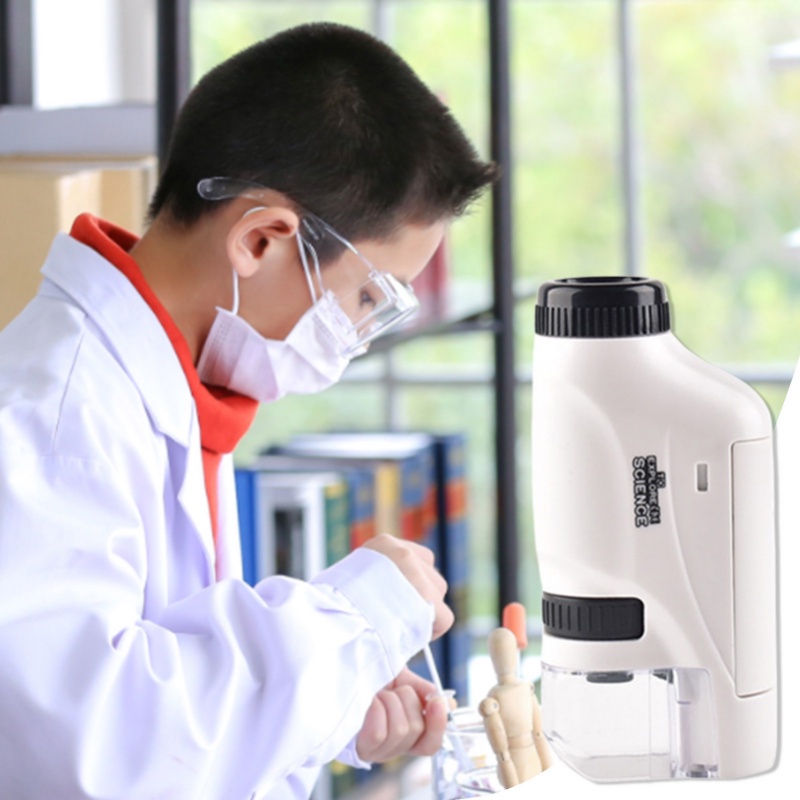 Kính Hiển Vi Cầm Tay Độ Phóng Đại 60-120X Có Đèn LED Chuyên Dụng Cho Phòng Thí Nghiệm