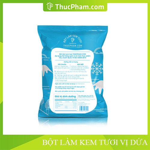 Bột Làm Kem Tươi THUCPHAM.COM Vị Dứa - 1kg - Công Thức Độc Quyền Hương Vị Mới, Không Gắt, Không Hắc