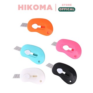 Dao rọc giấy rẻ mini cao cấp - nhiều màu - 35mm x 55mm - dao rọc giấy cute văn phòng - HIKOMA STORE
