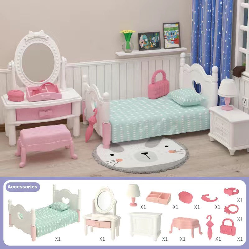 Mô Hình Khu Rừng Thỏ Tỉ Lệ 1 / 12 Trang Trí Nhà Búp Bê