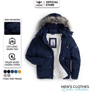 Áo khoác phao Parka nam siêu ấm Lebro lót lông dày dặn ấm áp (LPK01-22) Thời trang mùa thu đông có mũ lông