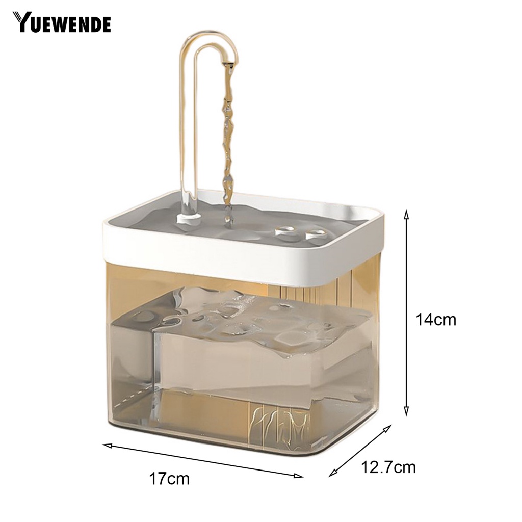 [Yue.z] Đài Phun Uống Nước Bán Trong Suốt Dạng Đứng Thông Minh Cho Thú Cưng