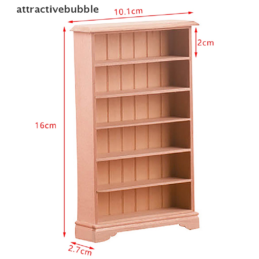 Mô Hình Kệ Sách / Tủ Quần Áo Mini Tỉ Lệ 1: 12 Trang Trí Nhà Búp Bê