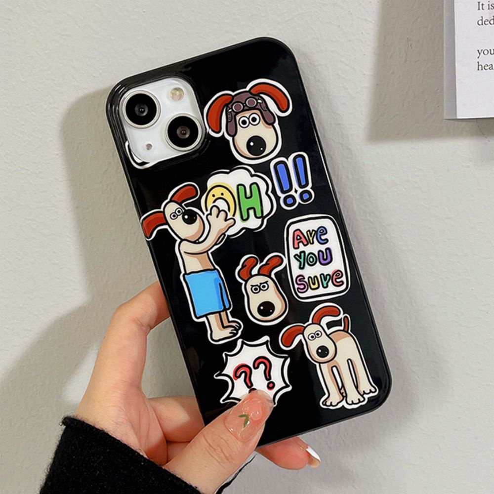 Ốp Điện Thoại TPU Mềm Chống Dấu Vân Tay Và Chống Rơi Họa Tiết Chú Cún Hoạt Hình Dành Cho IPhone 11 12 13 14 Pro Max
