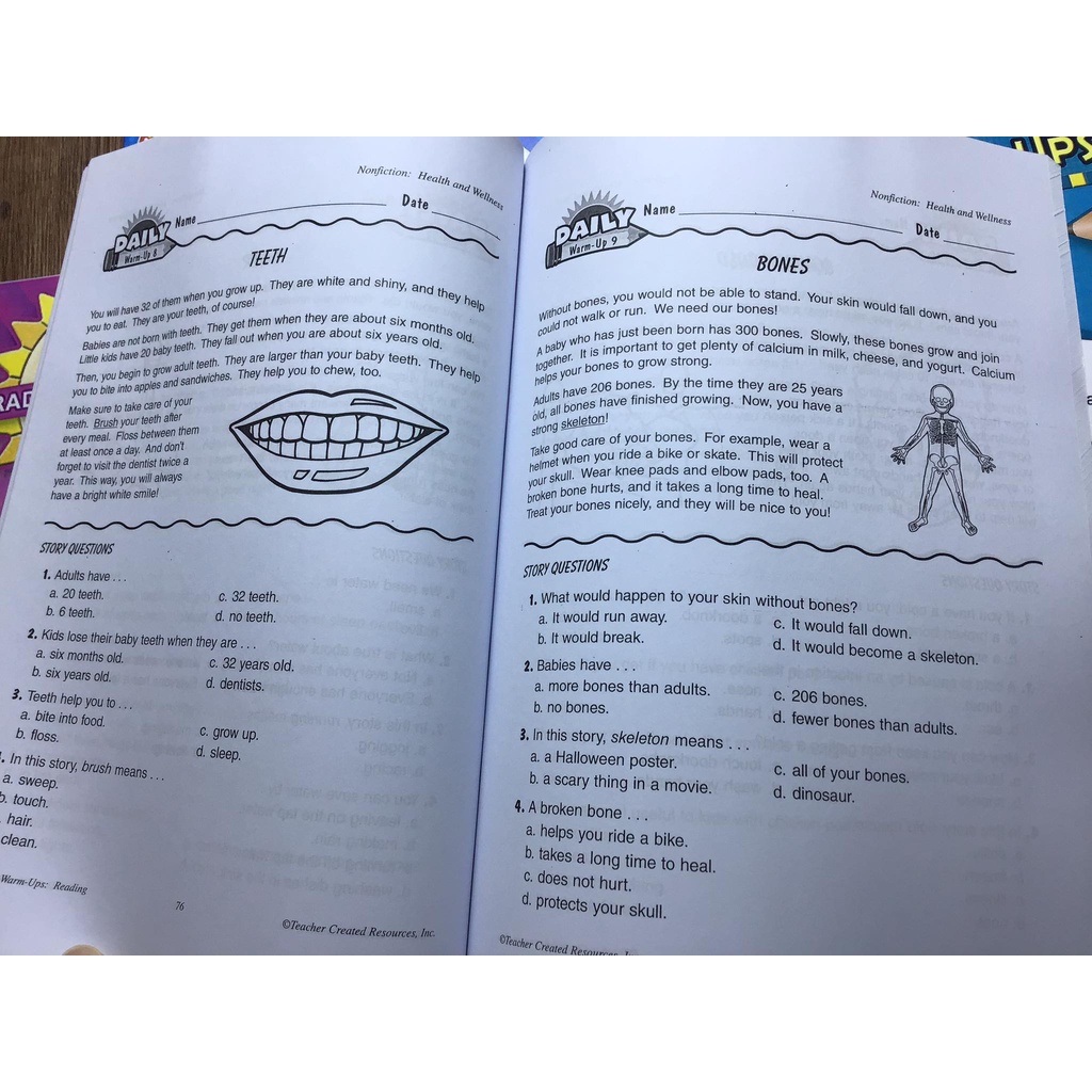 Daily warm up reading - 8 q đen trắng - in đẹp