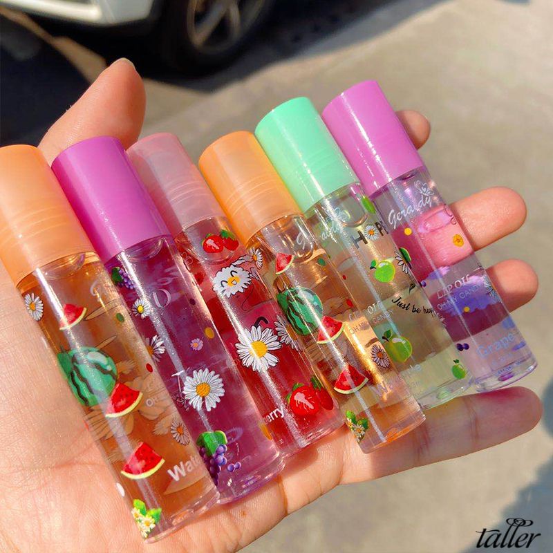 ✧Ready Stcok Hengfang Son Bóng Nước Tráng Gương Son Bóng Thủy Tinh Trong Suốt Mùi Trái Cây Dưỡng Ẩm Lâu Trôi Cao Hơn 6 Kiểu