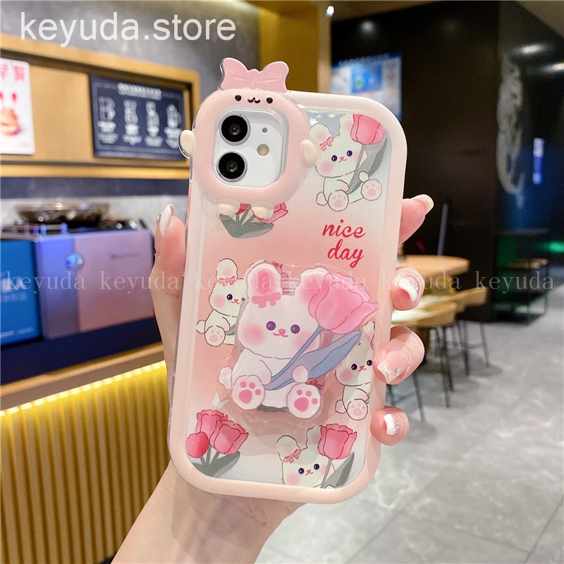 Ốp Điện Thoại Có Giá Đỡ Cho Vivo Y7S Y15 Y12 Y11 Y19 Y20 Y12S Y22S Y50 Y30 Y72 Y75 Y95 Y15S Y21 2021 V20 V23 V25 Pro X80 3D