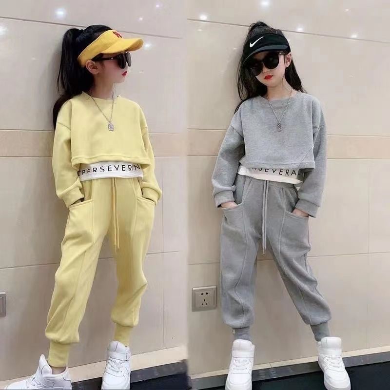 ★Bộ Đồ Thiết Kế Mới Cao Cấp Thời Trang Dành Cho Bé★Set Đồ Thể Thao Hai Món Phong Cách Hàn Quốc Thời Trang Xuân Thu Mới Cho Nữ