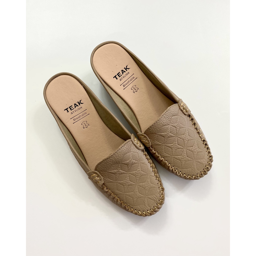 Dép sục nữ da thật đế xuồng 3cm DR308 - SIZE CHUẨN- CÓ BẢO HÀNH