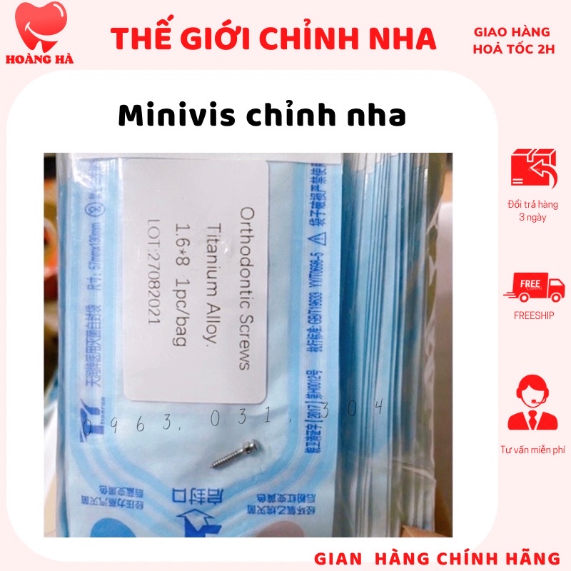 Minivis chỉnh nha minivis nha khoa minivis niềng răng. Loại tốt không gỉ